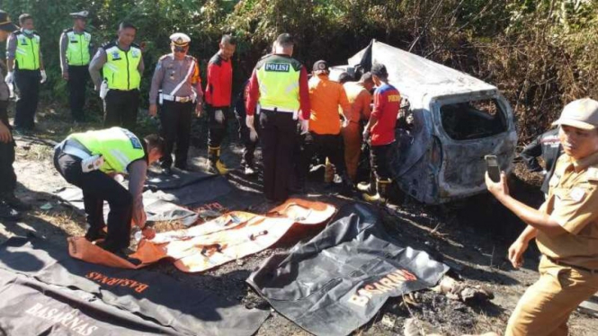 Kecelakaan maut di Jambi, Senin pagi, 25 Maret 2019.