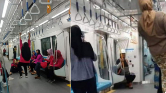 Perilaku penumpang di MRT.