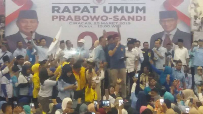 Sandiaga Uno saat kampanye di Jakarta Timur.