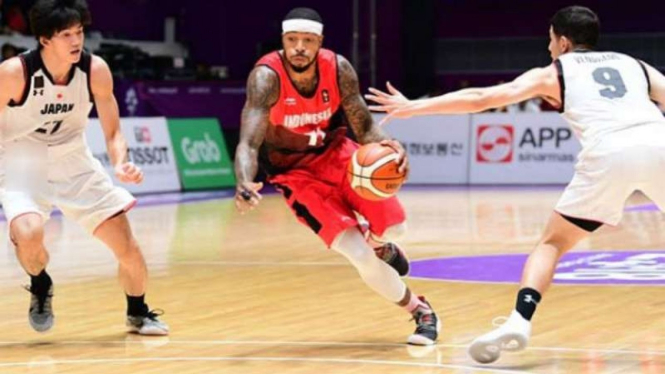 Timnas Basket Putra RI vs Jepang.