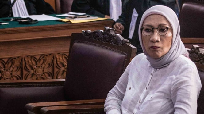 Terdakwa kasus dugaan penyebaran berita bohong atau hoaks, Ratna Sarumpaet mengikuti sidang lanjutan di PN Jakarta Selatan, Jakarta, Selasa, 26 Maret 2019.
