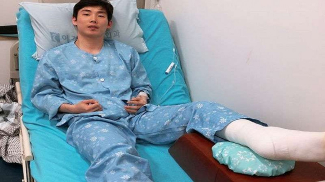 Son Wan Ho menjalani perawatan di rumah sakit.