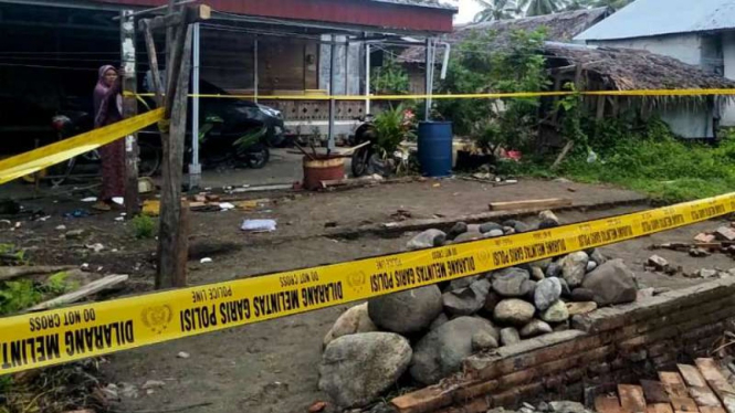 Lokasi penemuan granat di Desa Pasie Sunue, Pariaman, Sumatera Barat.