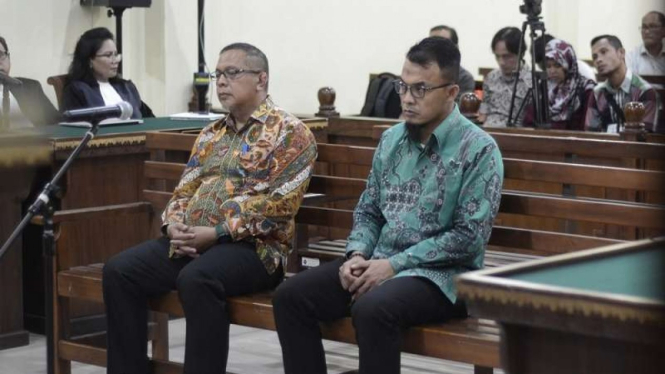 Dua terdakwa suap fee proyek di Dinas PUPR Kabupaten Lampung Selatan 