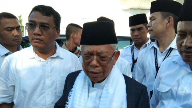 Calon wakil presiden nomor urut 01 KH Ma'ruf Amin di Palembang, Sumatera Selatan