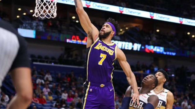 Pertandingan NBA antara New Orleans Pelicans kontra Los Angeles Lakers