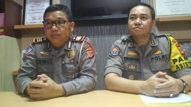 Mantan Kapolsek Pasir Wangi AKP Sulman Aziz di Polda Jabar, Senin, 1 April 2019.