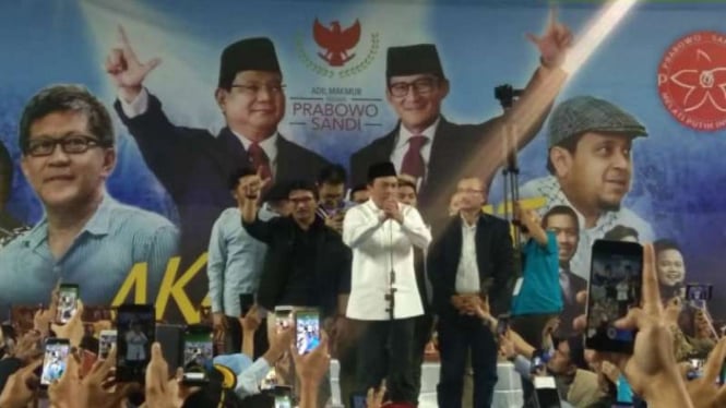 Ustaz Bachtiar Nasir menyatakan dukungan ke Prabowo-Sandi.
