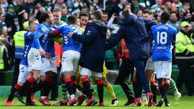 Keributan di Derby Old Firm, Glasgow Celtic versus Glasgow Rangers