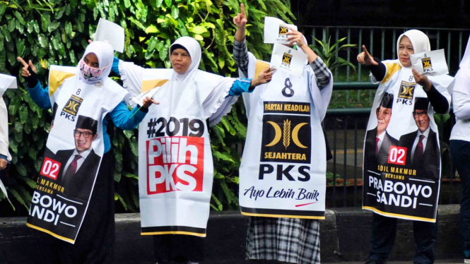 PKS saat kampanye pada Pemilu 2019 lalu. (Foto ilustrasi).