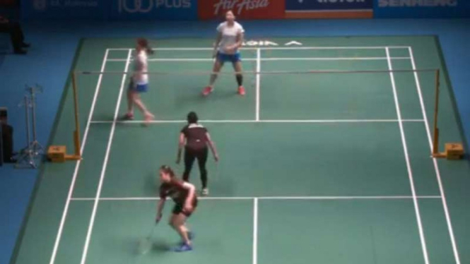 Della Destiara Haris/Tania Oktaviani Kusumah vs Kim/Kong di Malaysia Open 2019.