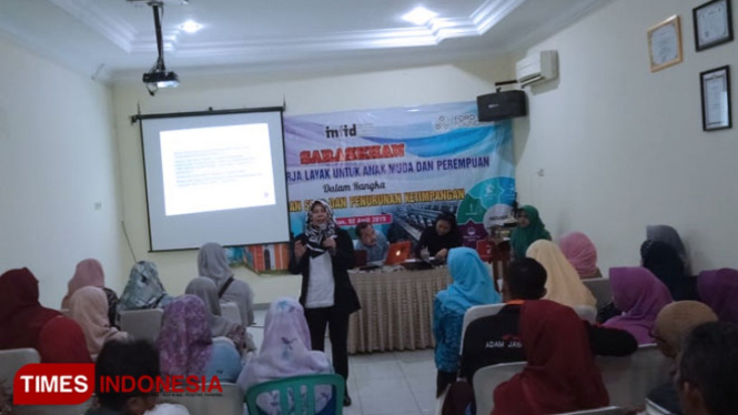 Kegiatan sarasehan yang dilaksanakan International NGO Forum on Indonesian Development (INFID) di Kabupaten Tuban, Kamis, (04/04/2019) (Foto: Achmad Choirudin/TIMESIndonesia)