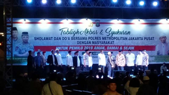 Polres Jakarta Pusat gelar Tablig Akbar dan Syukuran, Kamis, 4 April 2019.