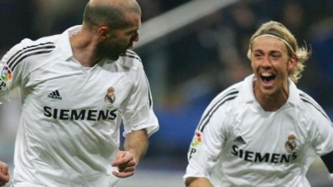 Zinedine Zidane dan Guti Hernandez, saat masih membela Real Madrid