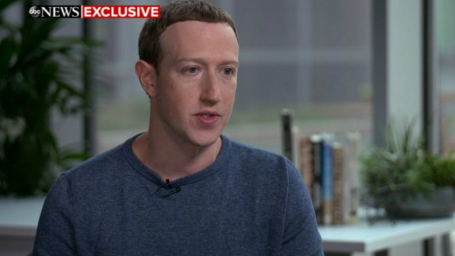 Kepala Eksekutif Facebook Mark Zuckerberg dalam wawancara kepada ABC News 