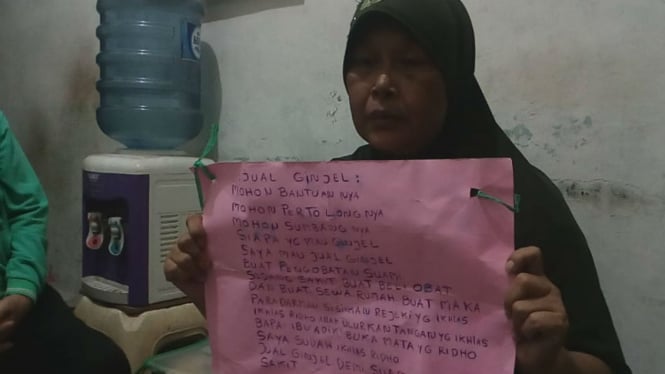 Mumun Sumiyati (59 tahun) jual ginjal untuk biaya berobat suaminya
