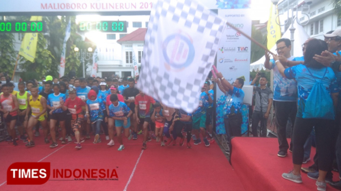 Suasana KulineRun 2019 di Hotel Grand Inna Garuda Malioboro Yogyakarta, Minggu (7/4/2019). (FOTO: Dwijo Suyono/TIMES Indonesia)