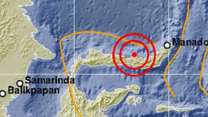 Gempa di Minahasa.