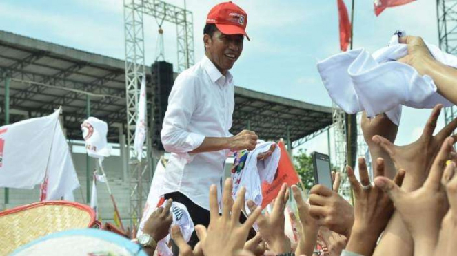 Presiden Jokowi kampanye di Karawang, Selasa, 9 April 2019.