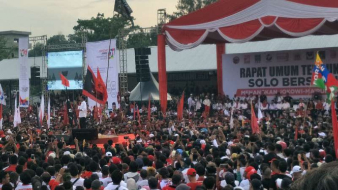 Jokowi kampanye di Solo, Selasa, 9 April 2019.