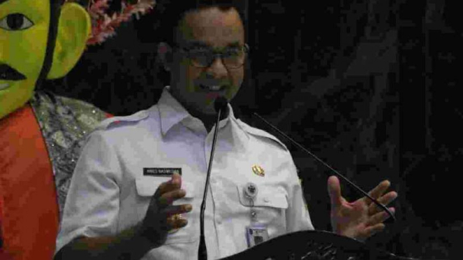 Gubernur DKI Jakarta Anies Baswedan di Balai Kota.