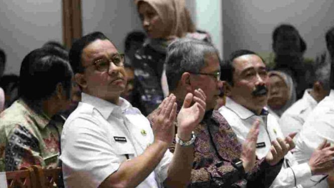 Gubernur DKI Jakarta Anies Baswedan dalam Musrenbang di Balai Kota.