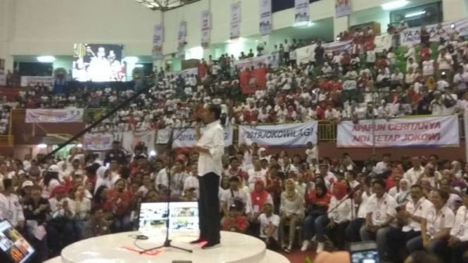 Jokowi kampanye di Ciracas, Rabu, 10 April 2019.