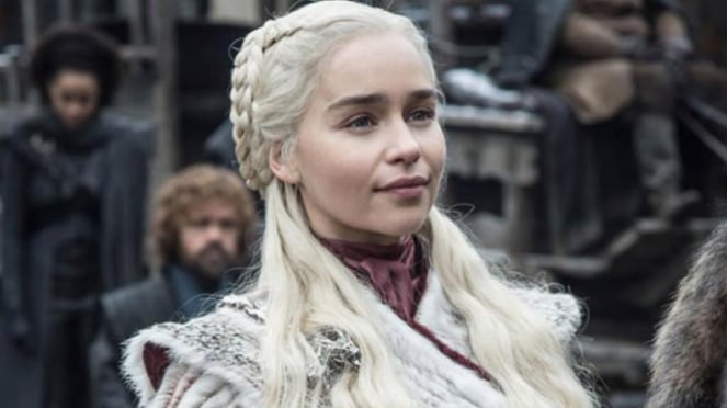 Daenerys Targaryen (Emilia Clarke) dalam Game of Thrones Season 8.