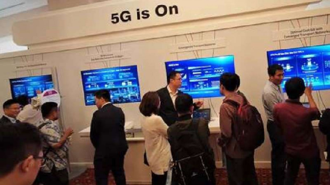 Huawei memperkenalkan teknologi 5G di Indonesia.
