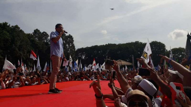 Calon wakil presiden nomor urut 02 Sandiaga Uno.