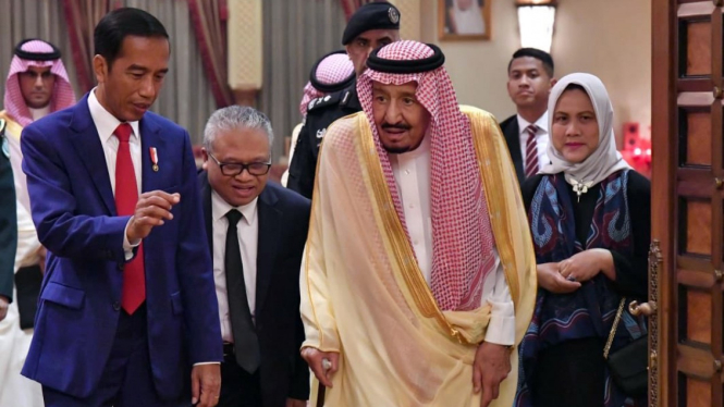 Pertemuan Presiden Joko Widodo dan Raja Salman di Arab Saudi
