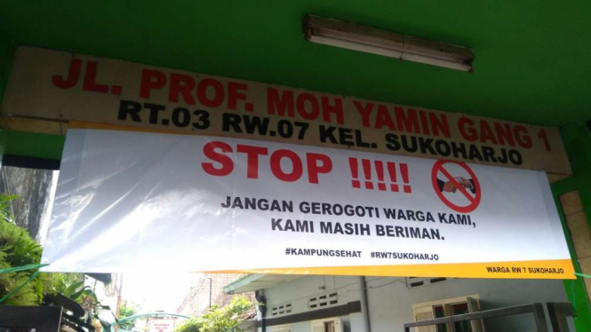 Salah satu kampung yang menolak politik uang di Kota Malang.