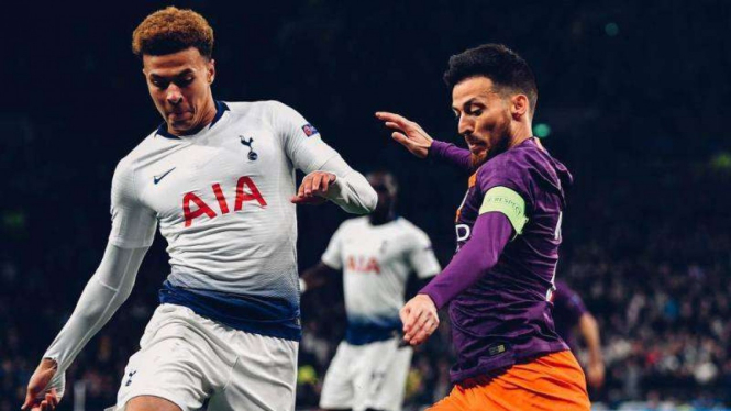 Laga perempatfinal Liga Champions antara Tottenham Hotspur vs Manchester City