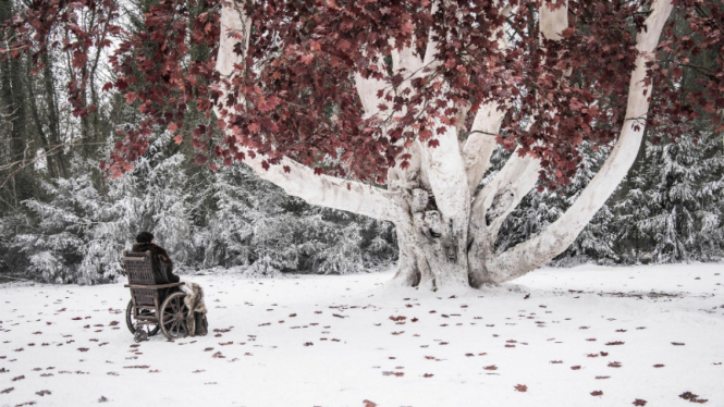 Bran Stark (Isaac Hempstead) di Game of Thrones.