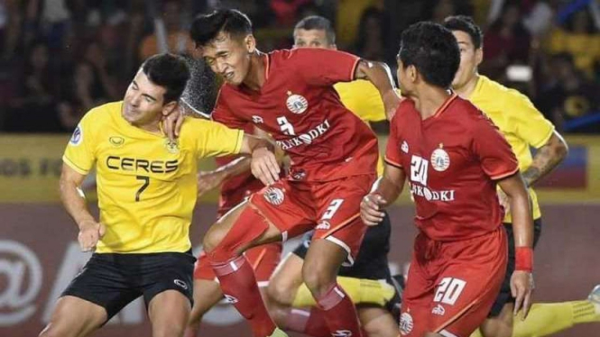 Pertandingan Piala AFC antara Ceres Negros kontra Persija Jakarta