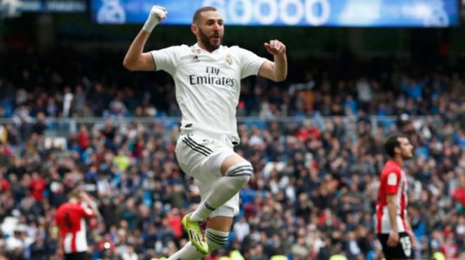 Striker Real Madrid, Karim Benzema.