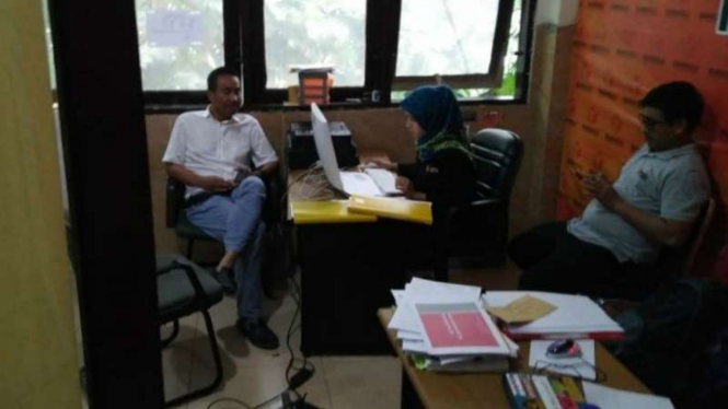 Ketua Partai Persatuan Pembangunan Kota Makassar, Busranuddin Baso Tika, memenuhi panggilan Badan Pengawas Pemilu (Bawaslu) setempat, Selasa, 23 April 2019.