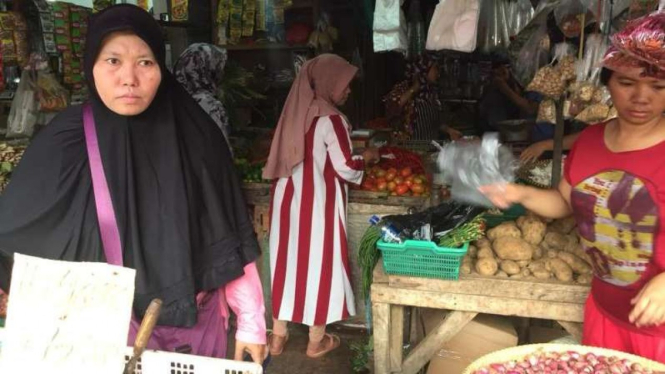 Pasar Cisalak, Depok, Rabu, 24 April 2019.