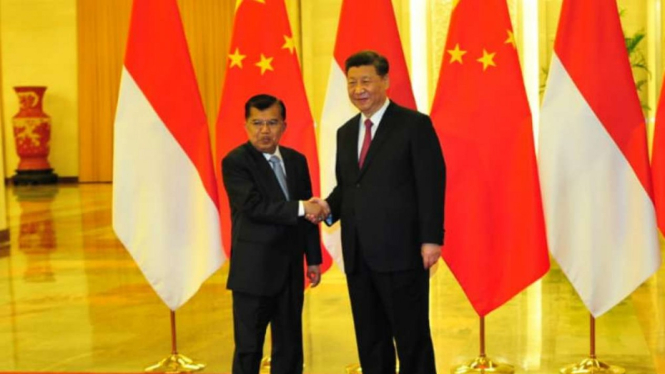 Wakil Presiden Jusuf Kalla dan Presiden China Xi JInping.