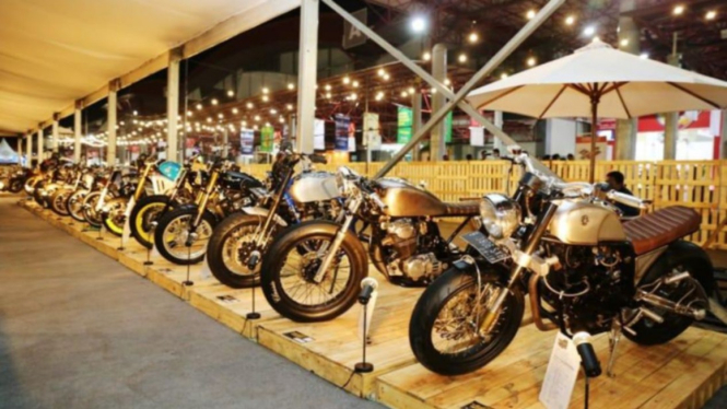 Motor custom di Indonesian Custombike Expo & Championship di IIMS 2019