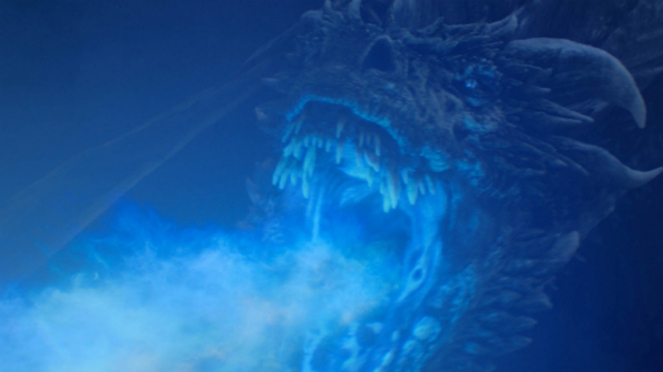 Viserion, Ice Dragon dalam Game of Thrones Season 8.