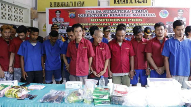 Jaringan internasional peredar narkoba di Medan.