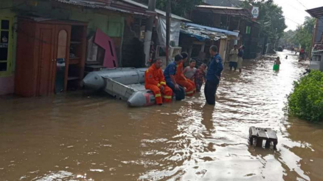 Banjir di Cipinang Melayu, Jakarta Timur.