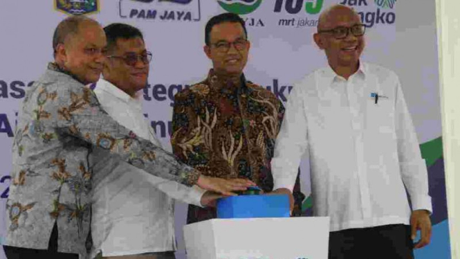 Gubernur DKI Jakarta Anies Baswedan meresmikan kawaran terintegrasi Dukuh Atas.