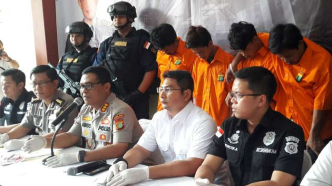 Polda Metro Jaya merilis kasus pencurian sepeda motor.