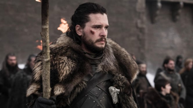 Jon Snow (Kit Harington) dalam Game of Thrones Season 8.
