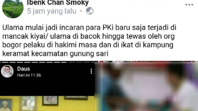 Hoax di Banten soal ulama dibantai PKI