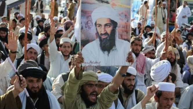 Demonstrasi anti-Amerika Serikat berlangsung di Pakistan tak lama setelah eksekusi terhadap bin Laden tahun 2011.-Getty Images
