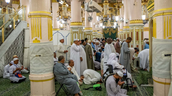 Raudhatun Jannah/Raudhah (Jardim do Paraíso) em Masjid Nabawi