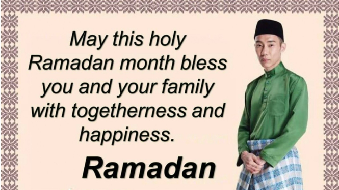 Ucapan selamat beribadah di bulan suci Ramadan dari Lee Chong Wei